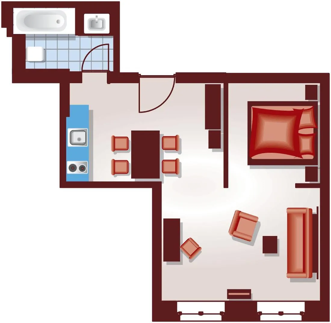 Apartmenthotel Quartier M Leipzig 5*,  Germany